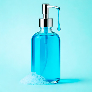 Tyrkysové farbivo na glycerínové mydlo.