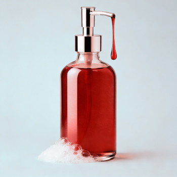 Bordové tekuté farbivo na výrobu glycerínového mydla