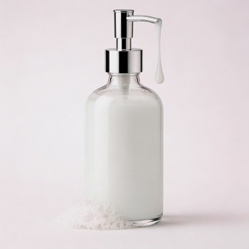 Biele nepriehľadné farbivo pre glycerínové mydlo.