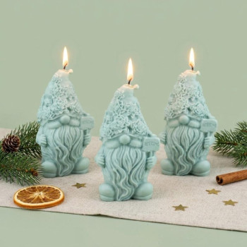 Forma Elf Welcome - silikónová forma 4,5x8,5 cm na vianočné sviečky