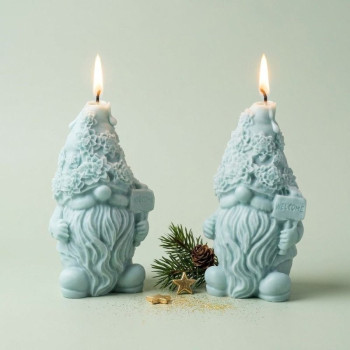 Forma Elf Welcome - silikónová forma 4,5x8,5 cm na vianočné sviečky