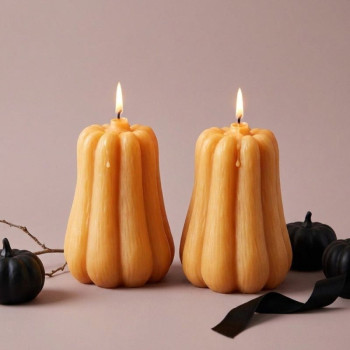 Podlhovastá forma na tekvicu : Vyrobte si sviečky na Halloween doma