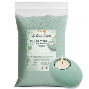 Zelený cement na figúrky