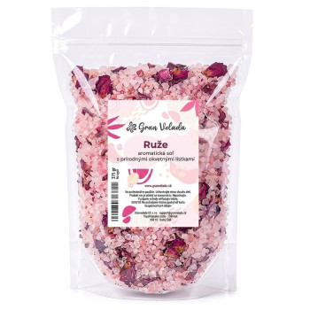 Aromatické soli z ruží s prírodnými okvetnými lístkami | Gran Velada