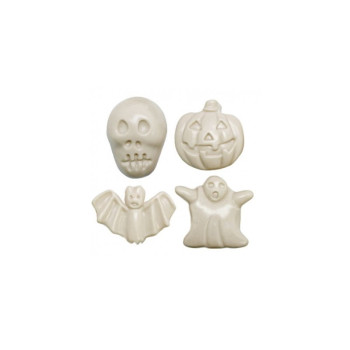 Forma 4 desivé halloweenske figúrky na výrobu magnetov.