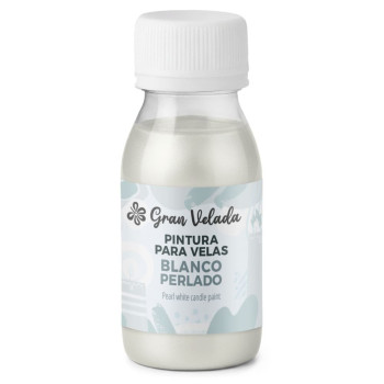 Perleťová biela farba na sviečky. Online predaj.