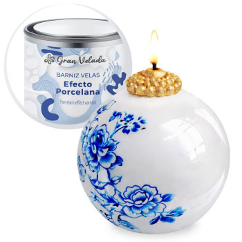 Lak na sviečky s porcelánovým efektom - Hladký a lesklý povrch. Gran Velada