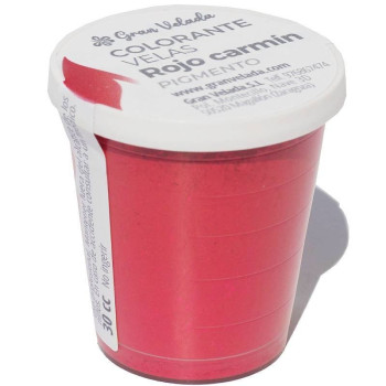 Karmínovo červený parafínový pigment. Farbenie sviečok.