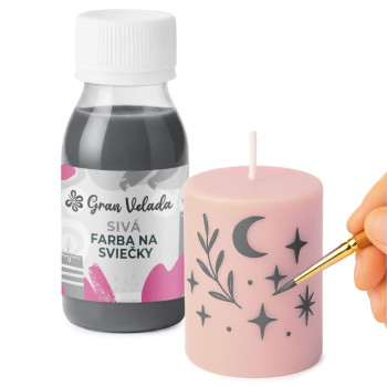 Sivá farba na sviečky. Online predaj. Gran Velada