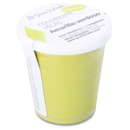 Zelenožltý pigment na výrobu sviečok. Online predaj.