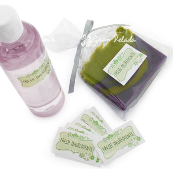 Nálepky čerstvé suroviny na kozmetiku. Online predaj