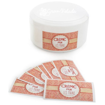Oranžové nálepky crème pour les mains Oranžové nálepky crème pour les mains