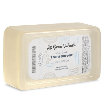 Mydlová hmota priehľadná bez SLS – glycerínová, 1 kg