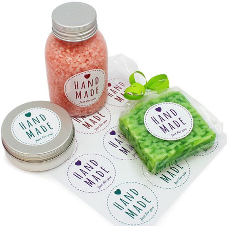 Veľké ručne vyrábané nálepky na balenie. Online predaj.