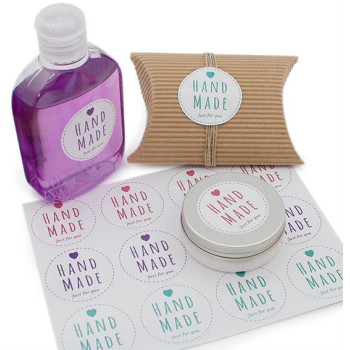 Veľké ručne vyrábané nálepky na balenie. Online predaj.