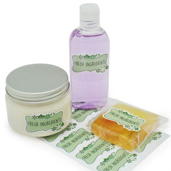 Nálepky čerstvé suroviny na kozmetiku. Online predaj