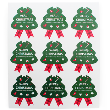 Weihnachtsaufkleber große Tannen