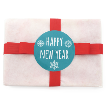 Šťastný nový rok nálepky na darčeky. Online predaj