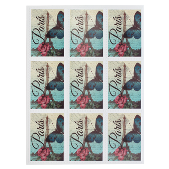 Vintage Stempel Aufkleber Paris