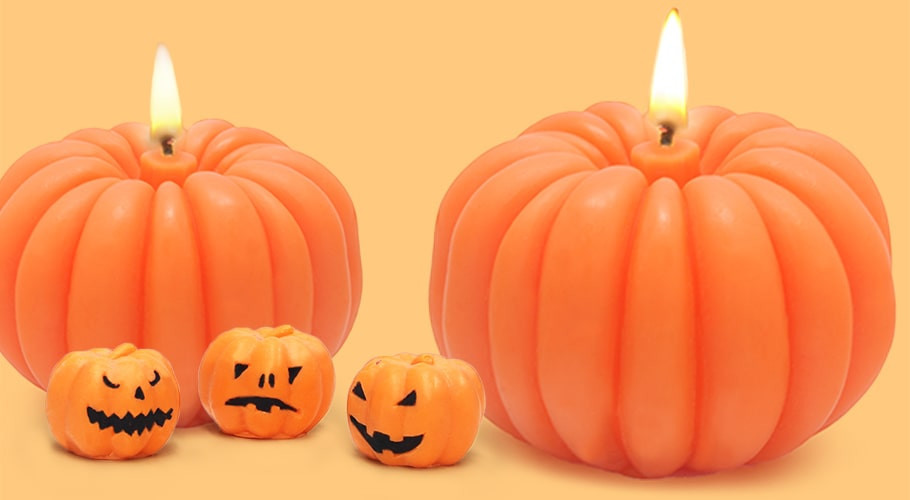 Halloweenske formy na sviečky